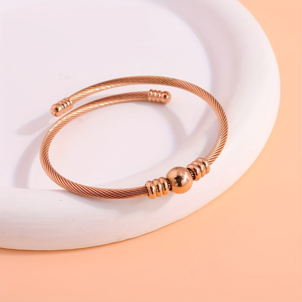 Boho Style 18K Gold Plated Open Cuff Bracelet